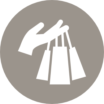 Grab and go at the onsite retail shops
